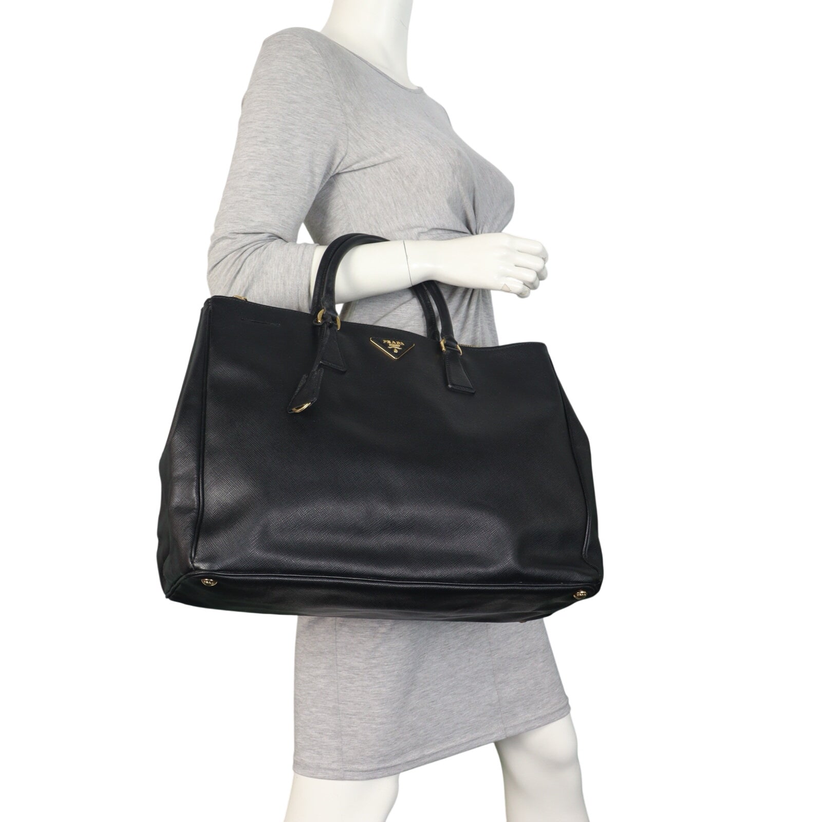 Prada Saffiano Lux Galleria Double Zip Tote Extra Large