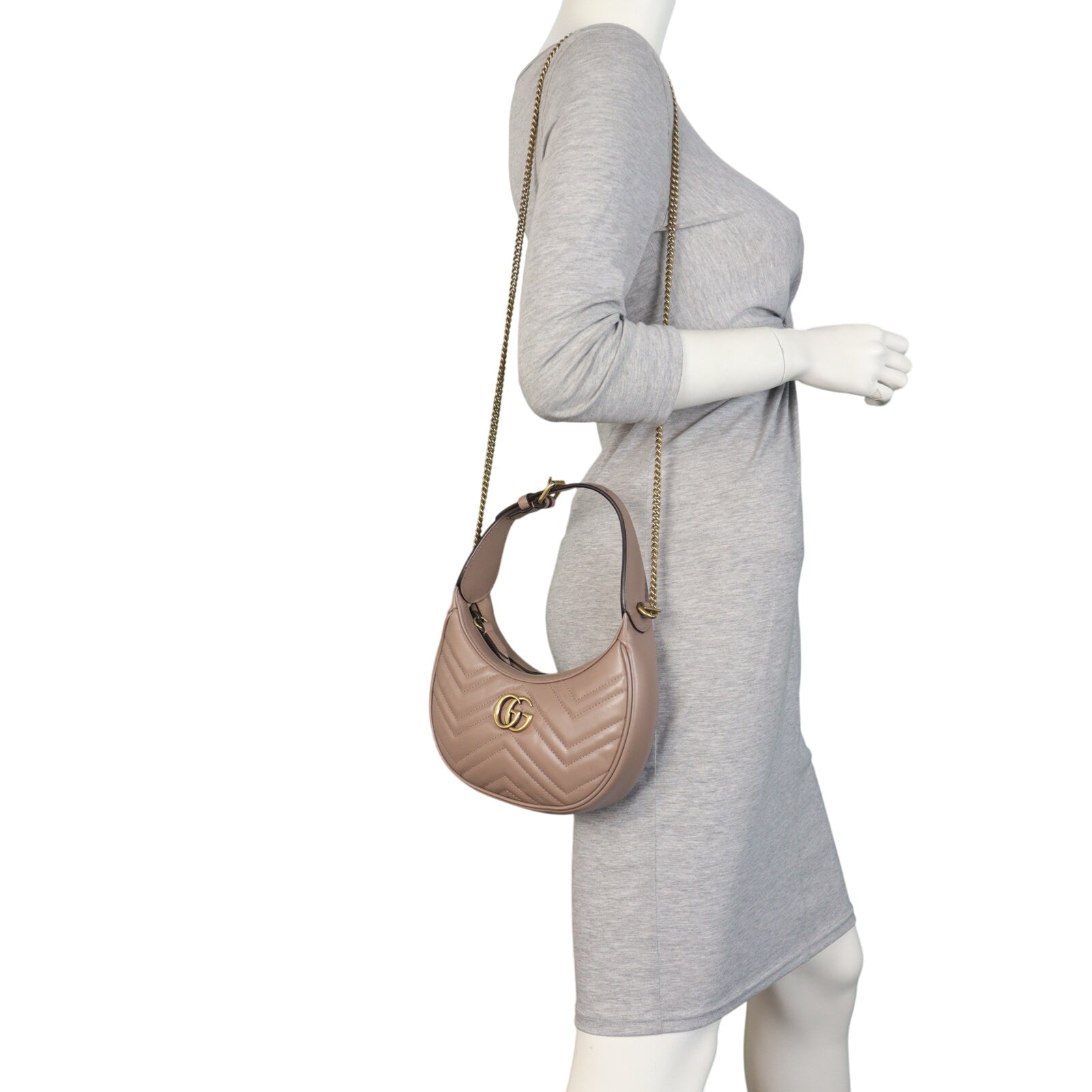 Gucci GG Marmont Half Moon Mini Shoulder Bag