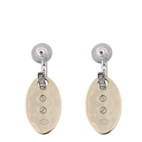 Chanel Crystal CC Tag Drop Earrings