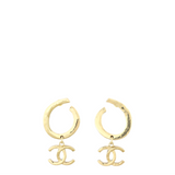 Chanel CC Circle Charm Earrings