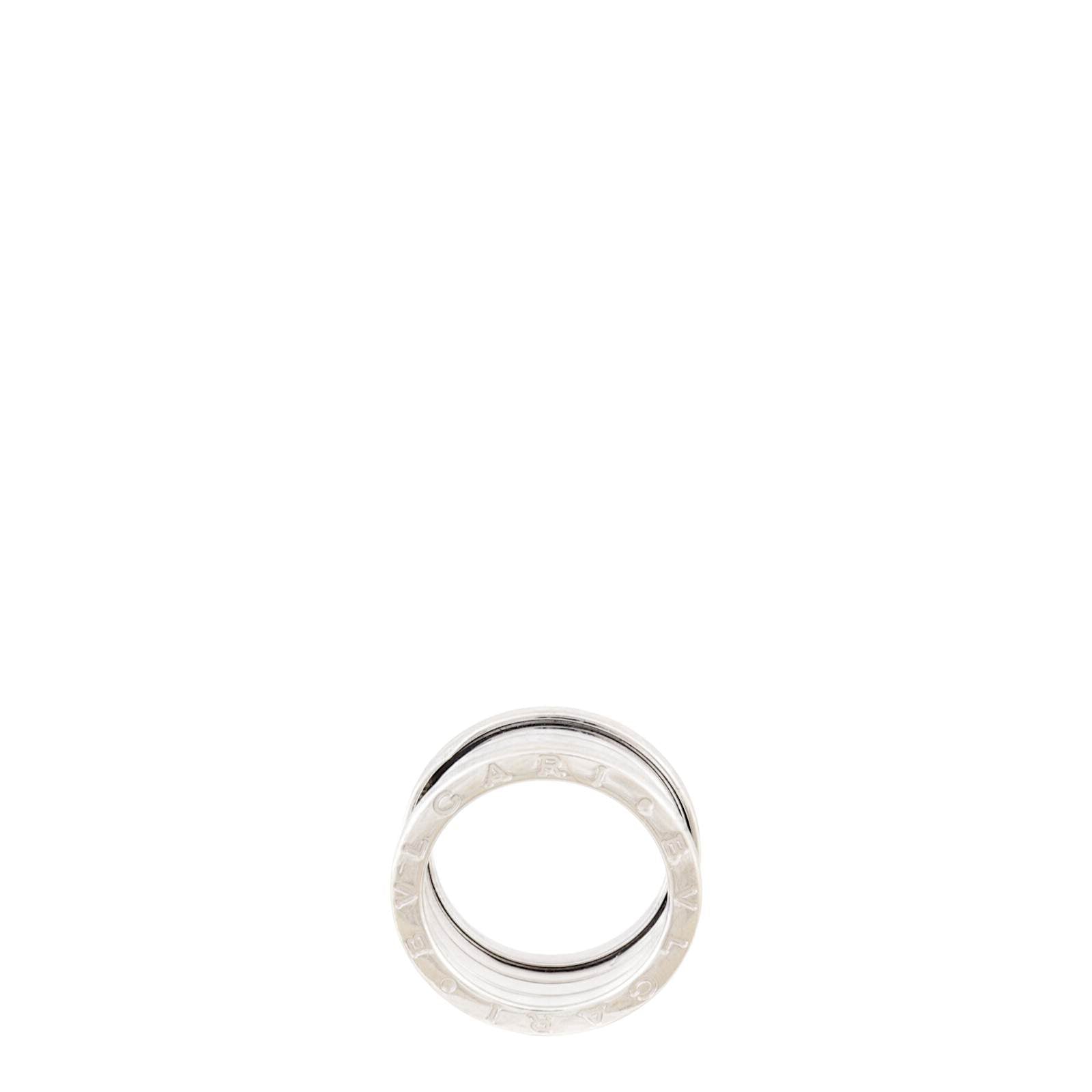 Bvlgari B.Zero1 18k White Gold Four Band Ring