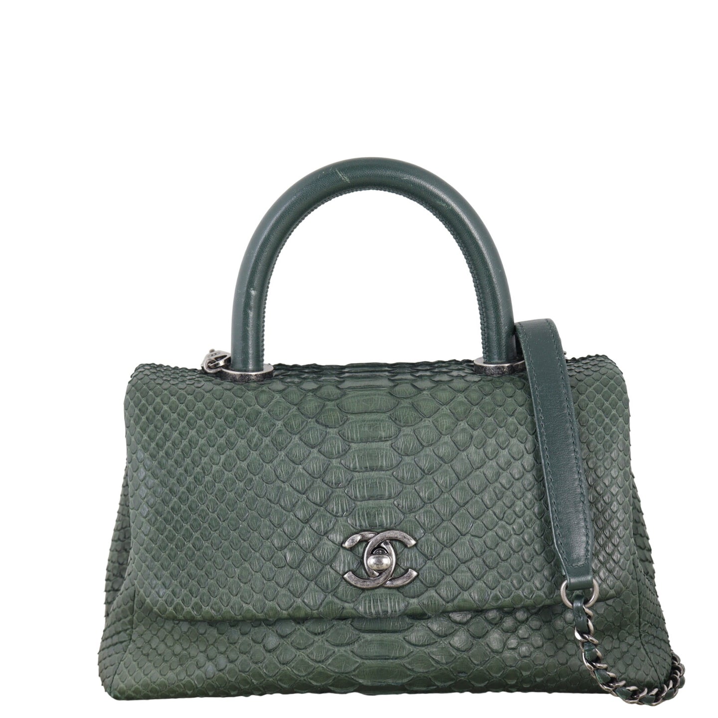 Chanel Coco Top Handle Mini Bag Python