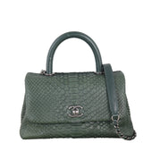 Chanel Coco Top Handle Mini Bag Python