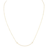 Tiffany & Co T Smile Pendant Small Diamond 18k Rose Gold Necklace