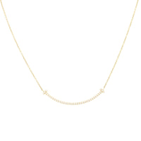 Tiffany & Co T Smile Pendant Small Diamond 18k Rose Gold Necklace