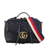 Gucci GG Marmont Zip Around Top Handle Camera Bag Small
