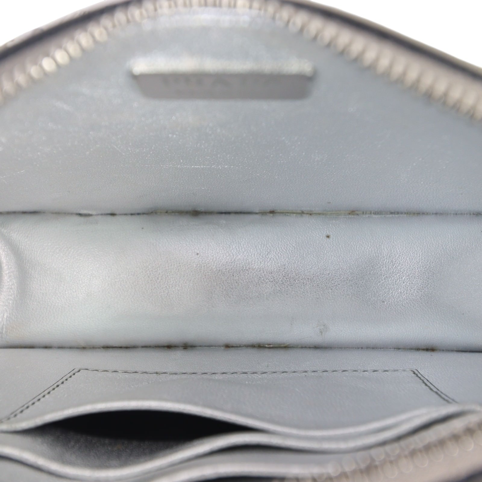 Prada Enameled Metal Triangle Shoulder Bag