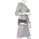 Prada Enameled Metal Triangle Shoulder Bag