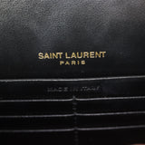 Saint Laurent Sunset Chain Wallet Croc Embossed
