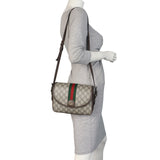 Gucci Ophidia GG Supreme Flap Shoulder Bag Small