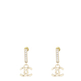 Chanel Crystal CC Drop Earrings