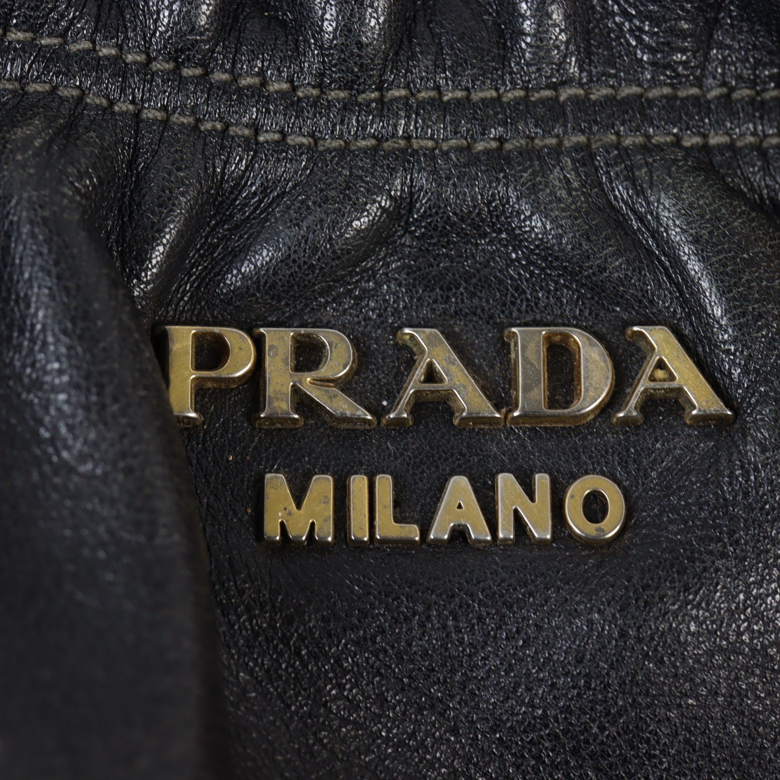 Prada Soft Calf Buckle Shopping Tote