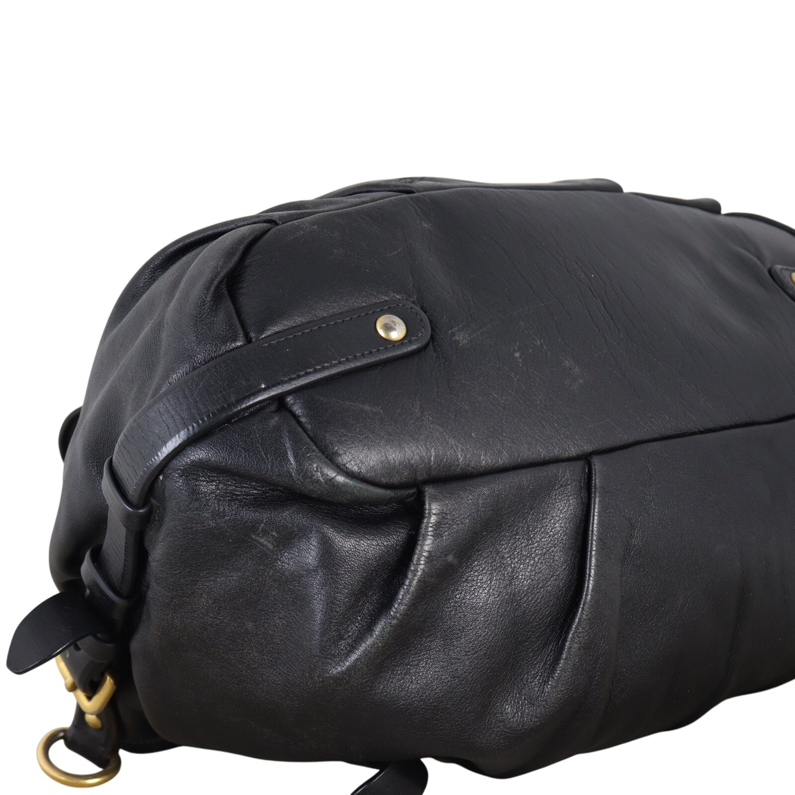 Prada Soft Calf Buckle Shopping Tote