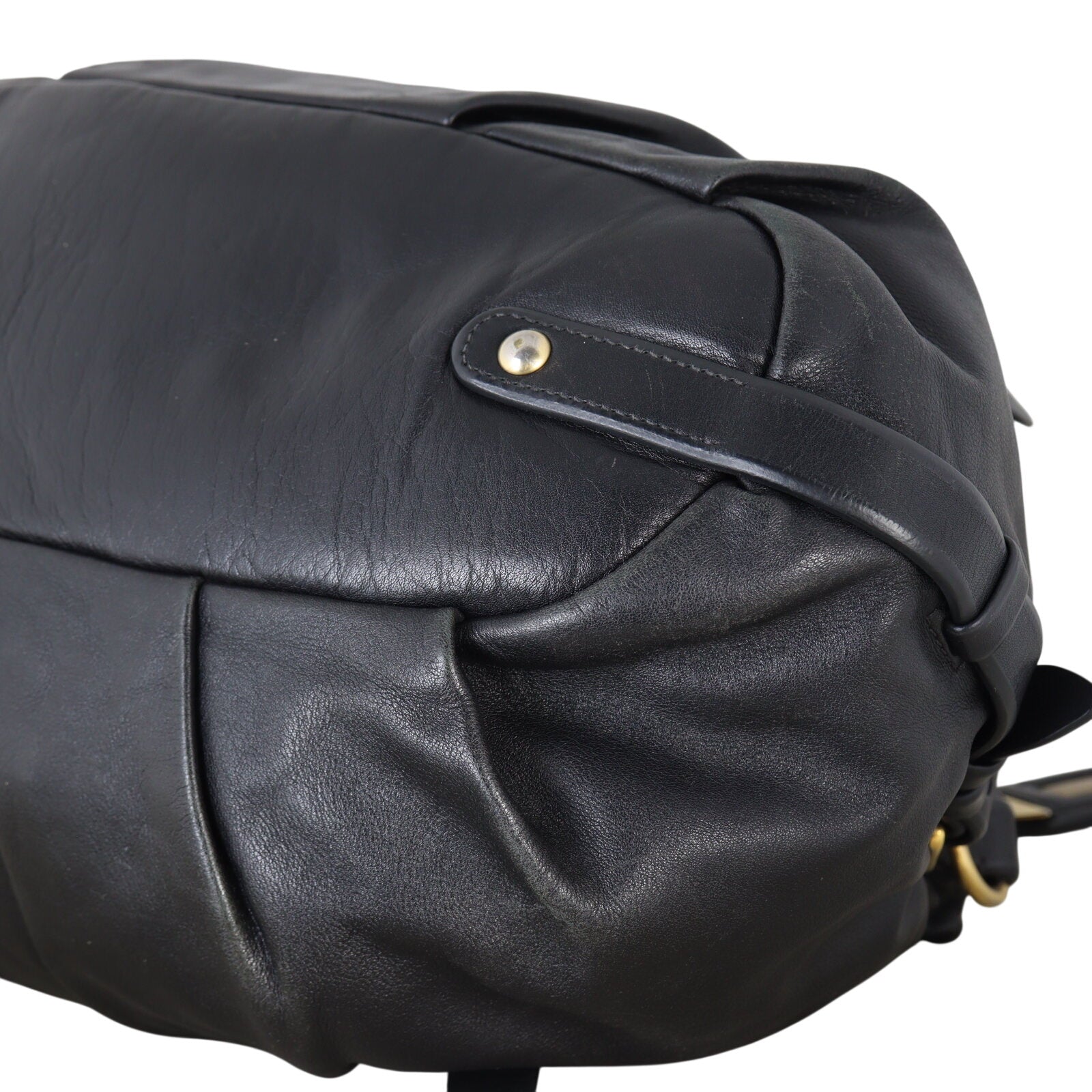 Prada Soft Calf Buckle Shopping Tote