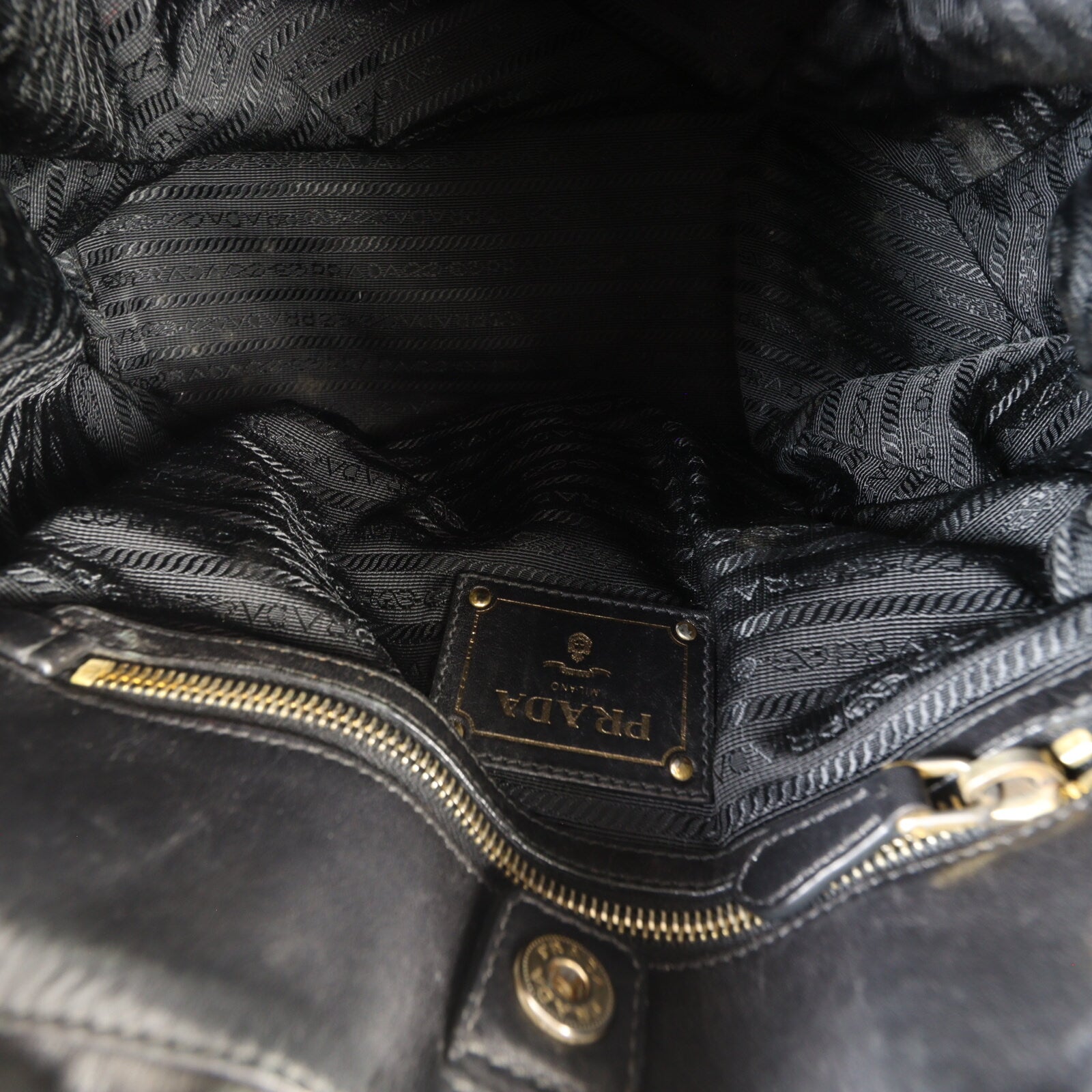 Prada Soft Calf Buckle Shopping Tote
