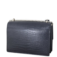 Saint Laurent Sunset Medium Croc-Embossed