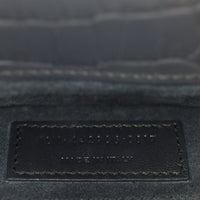 Saint Laurent Sunset Medium Croc-Embossed