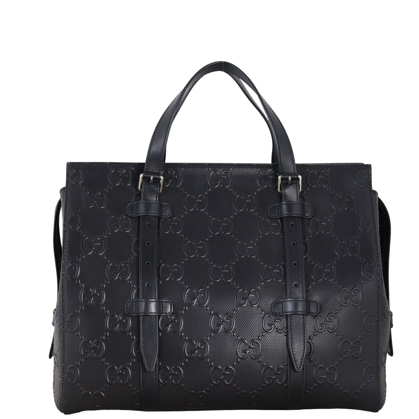 Gucci GG Embossed Perforated Leather Tote