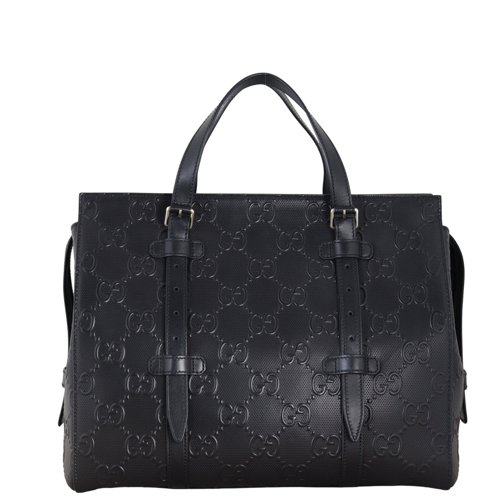 Gucci GG Embossed Perforated Leather Tote