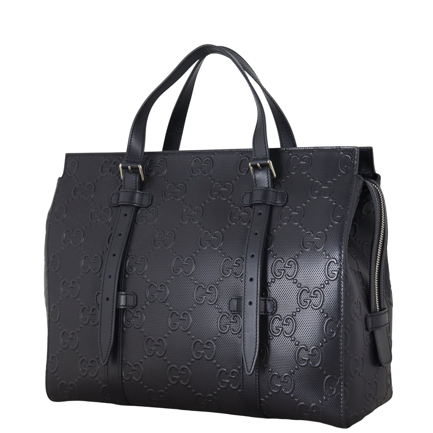 Gucci GG Embossed Perforated Leather Tote