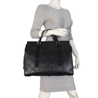 Gucci GG Embossed Perforated Leather Tote