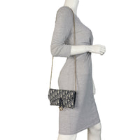Dior Saddle Wallet on Chain Oblique