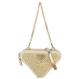 Prada Triangle Satin Crystal Mini Bag