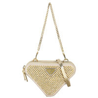 Prada Triangle Satin Crystal Mini Bag