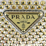 Prada Triangle Satin Crystal Mini Bag