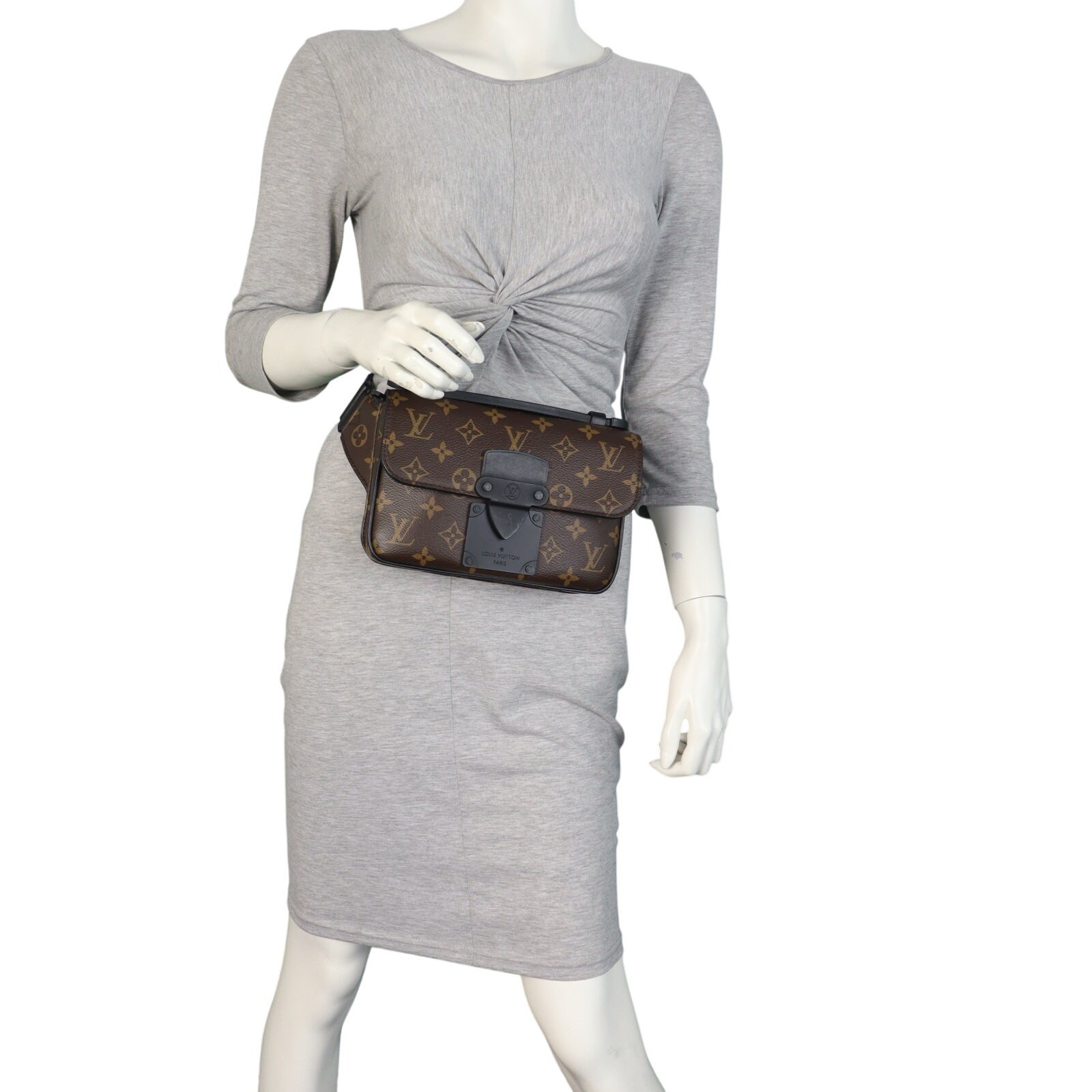 Louis Vuitton S Lock Sling Monogram Macassar