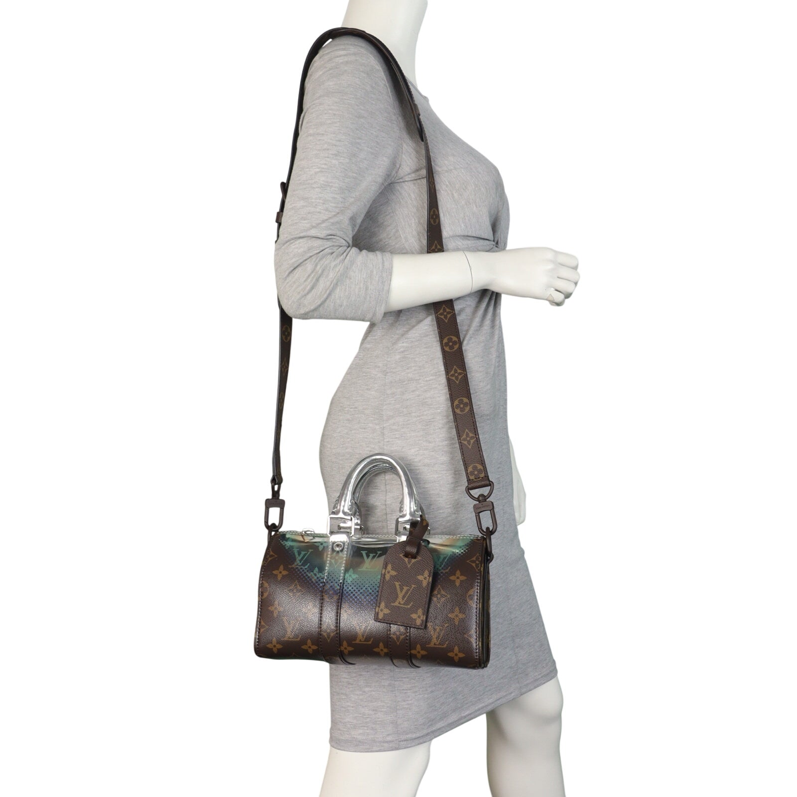 Louis Vuitton Keepall 25 Bandouliere Metallic Nebula Monogram