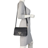 Prada Vitello Daino Crossbody Flap Bag