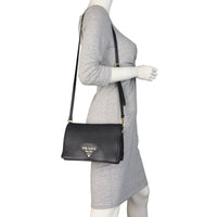 Prada Vitello Daino Crossbody Flap Bag