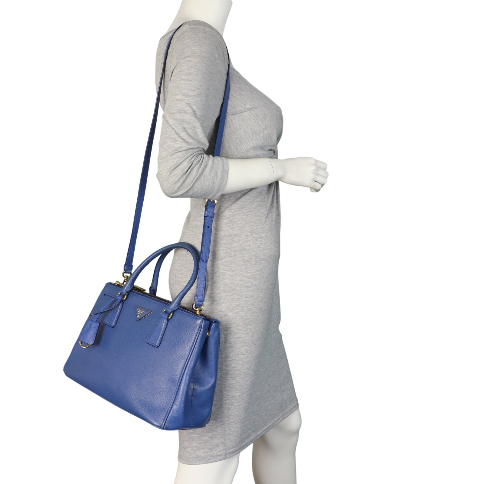 Prada Saffiano Lux Galleria Double Zip Tote Small