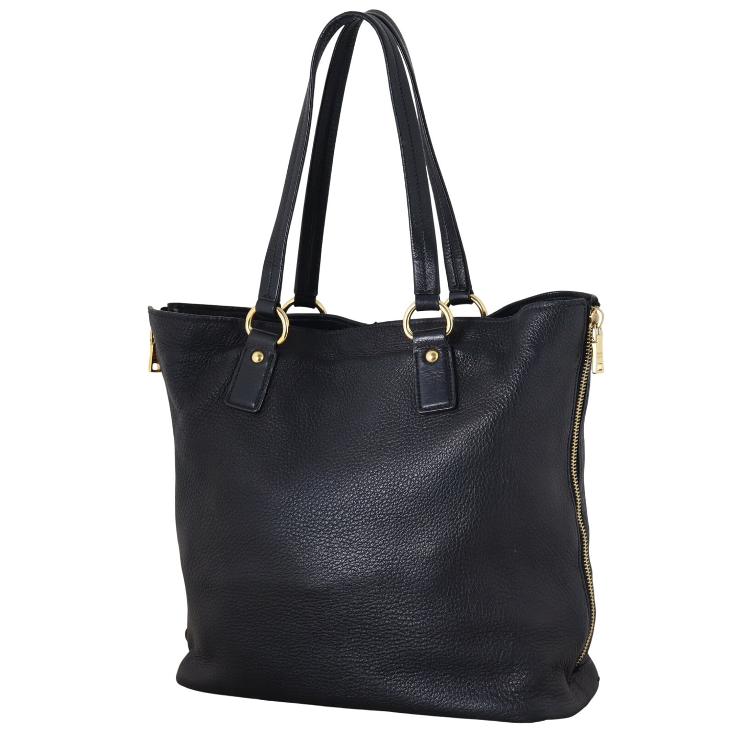 Prada Vitello Daino Side Zip Tote