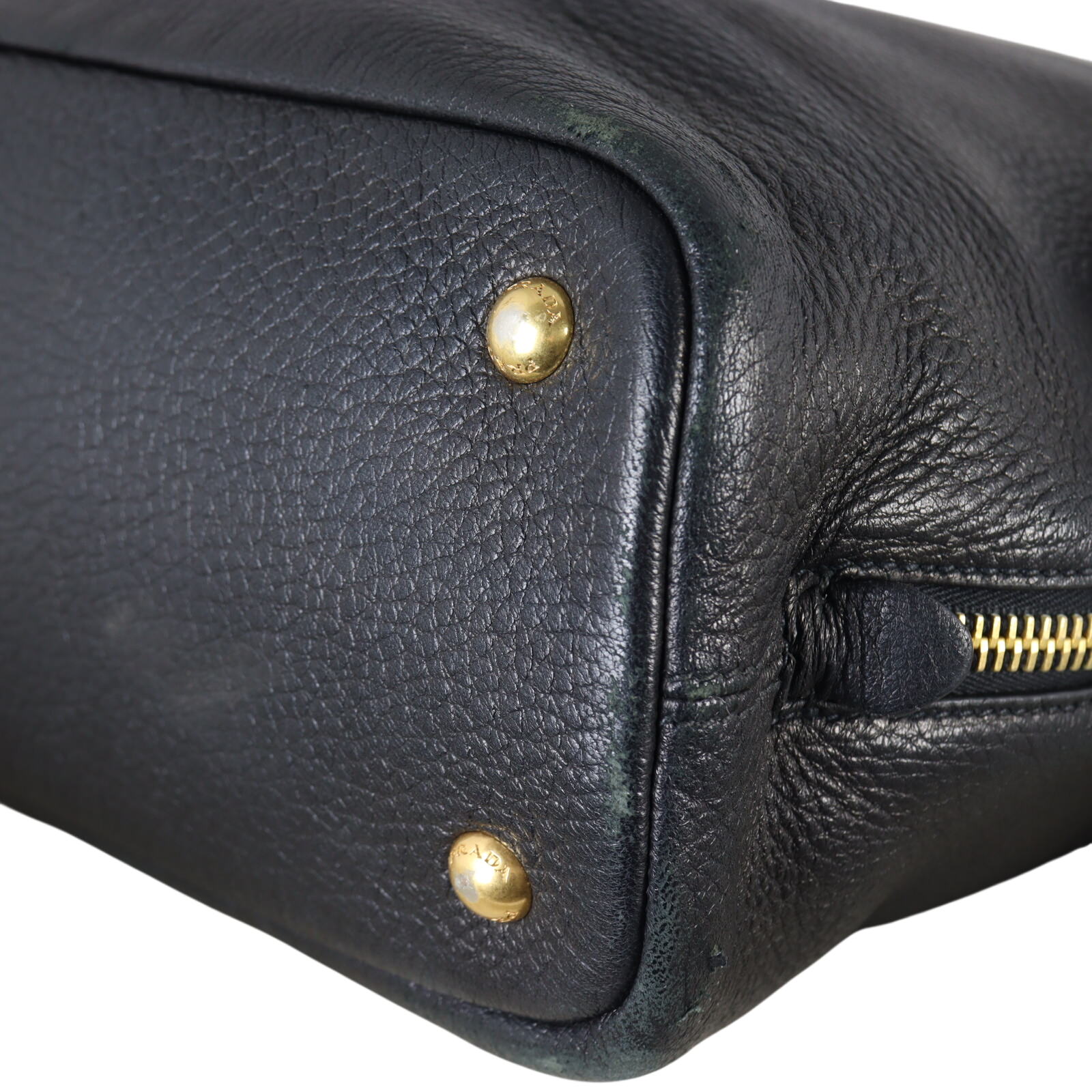 Prada Vitello Daino Side Zip Tote