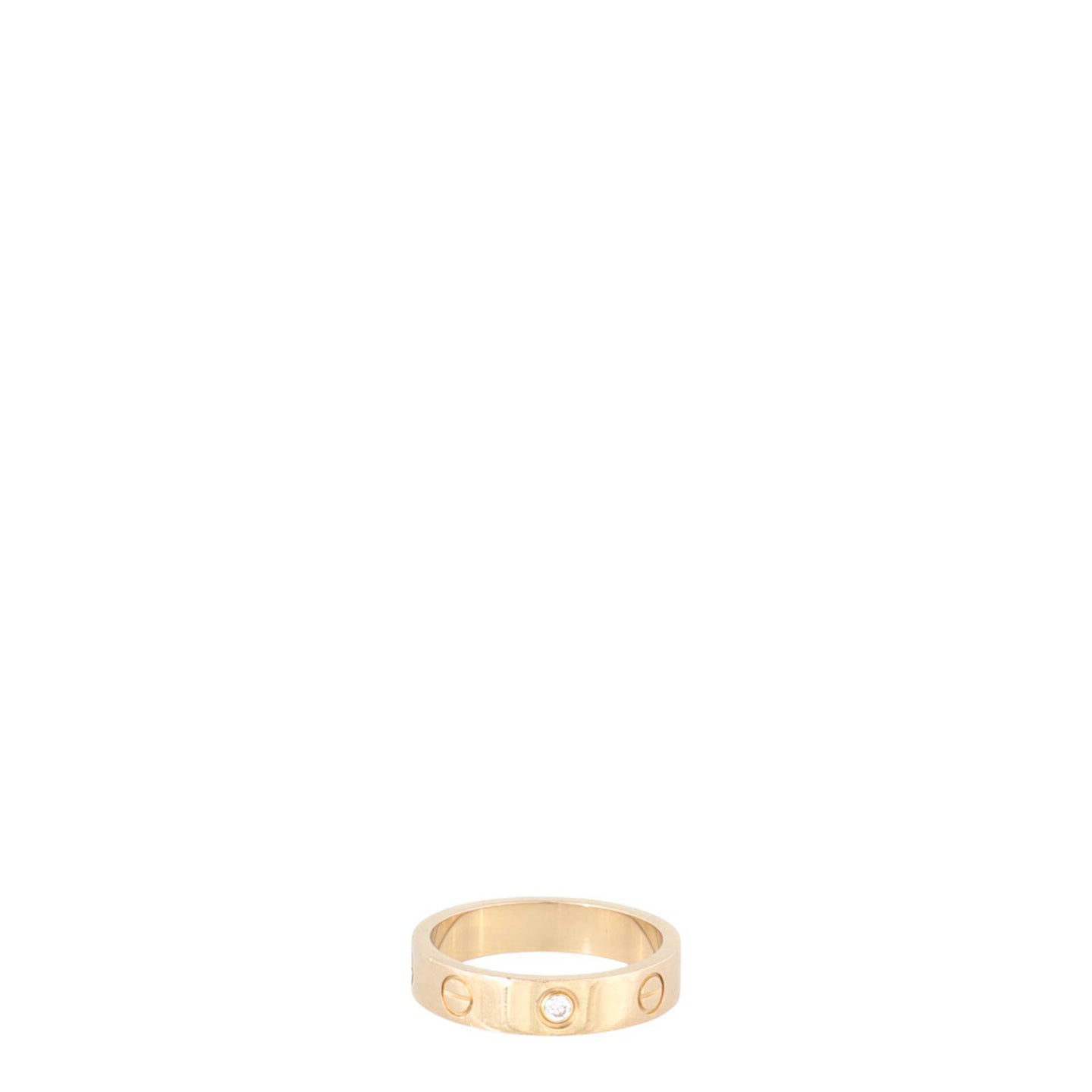 Cartier Love Ring Small 18k Rose Gold 1 Diamond