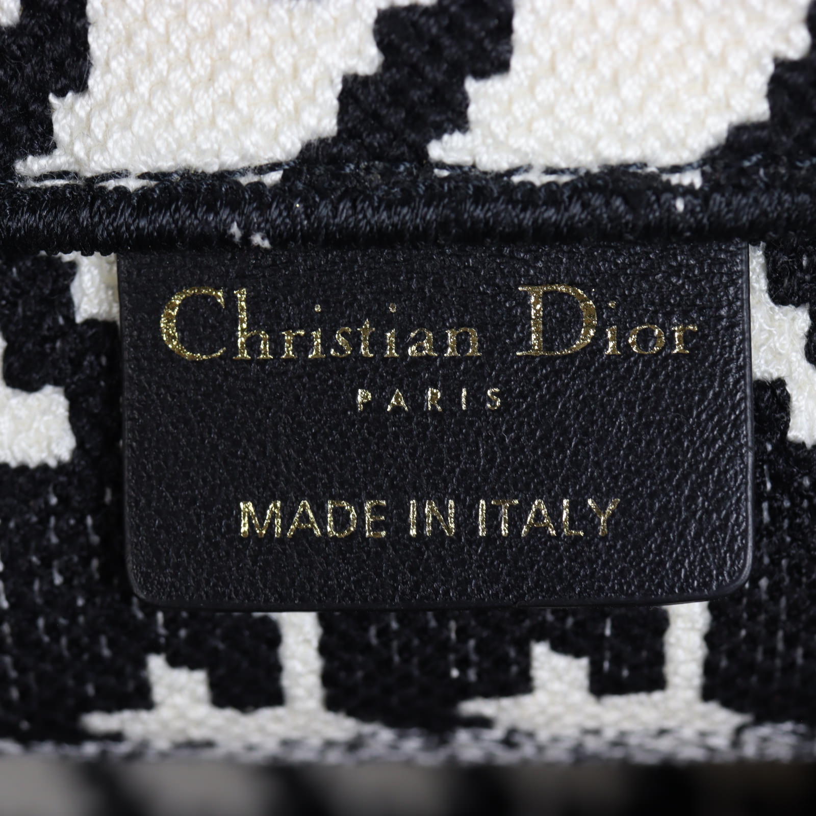 Dior Book Tote Small Houndstooth