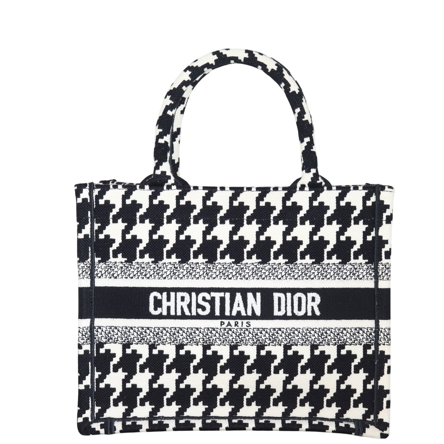 Dior Book Tote Small Houndstooth
