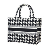 Dior Book Tote Small Houndstooth