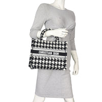 Dior Book Tote Small Houndstooth