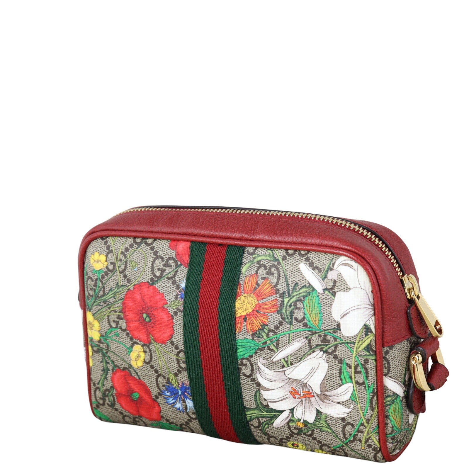Gucci GG Supreme Ophidia Flora Mini Shoulder Bag