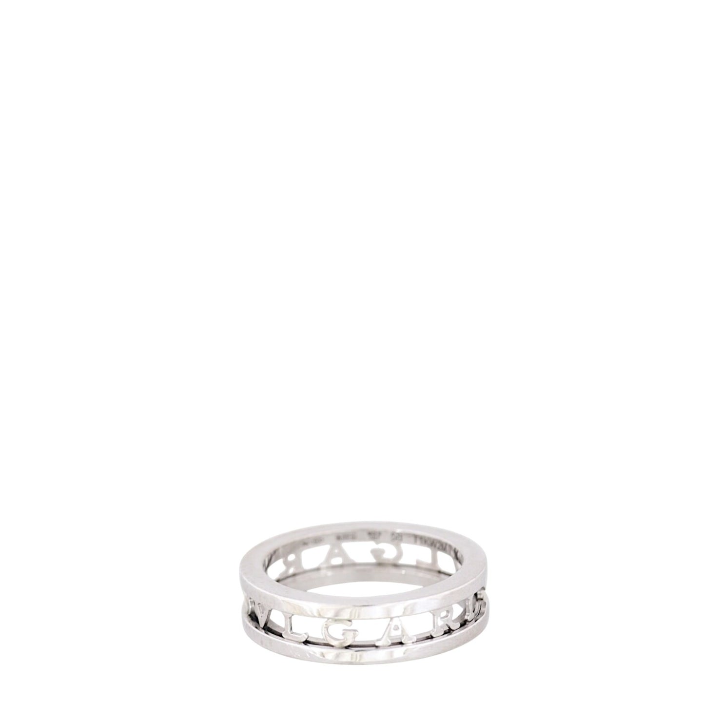Bvlgari B.Zero1 Openwork Logo 18k White Gold Ring