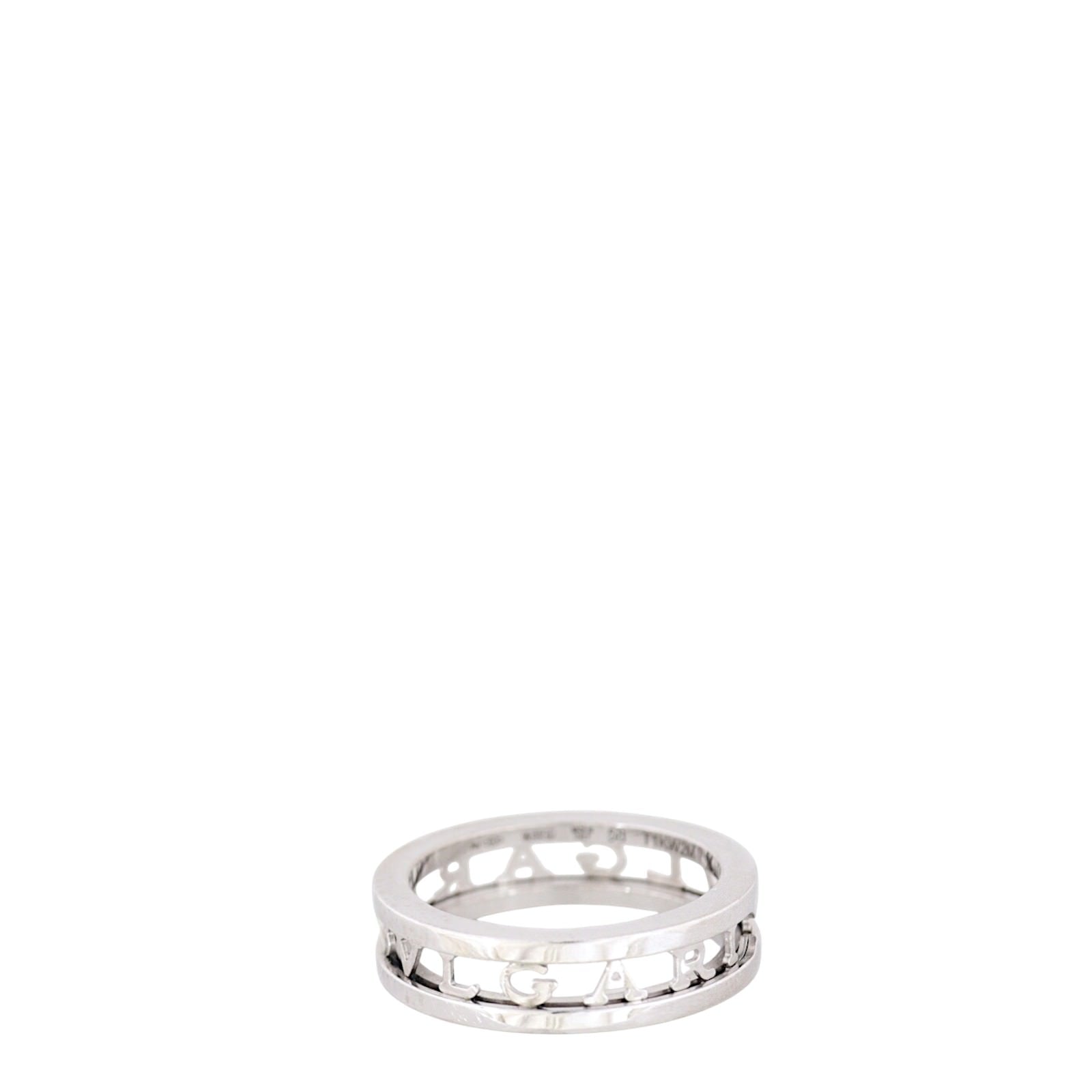 Bvlgari B.Zero1 Openwork Logo 18k White Gold Ring