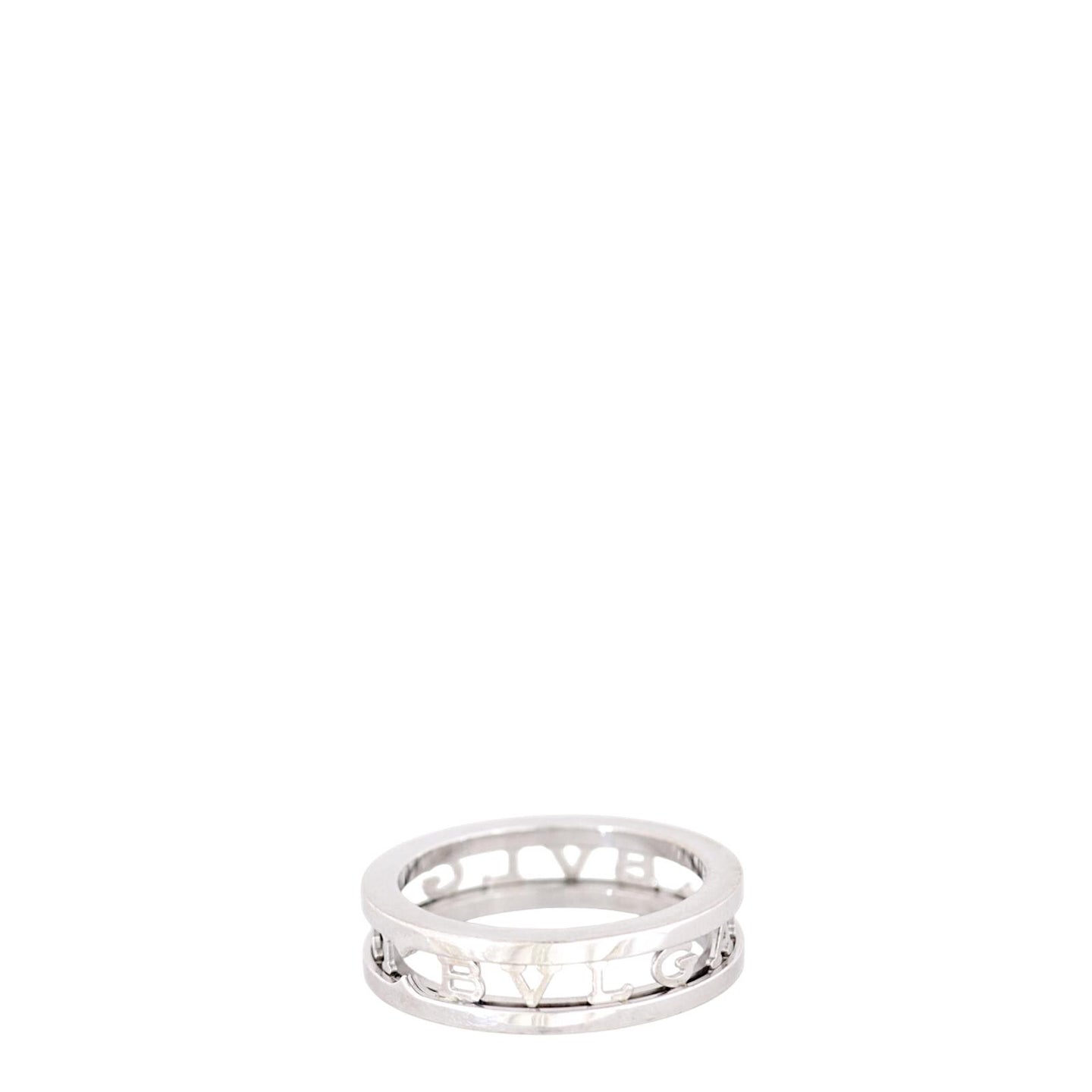 Bvlgari B.Zero1 Openwork Logo 18k White Gold Ring