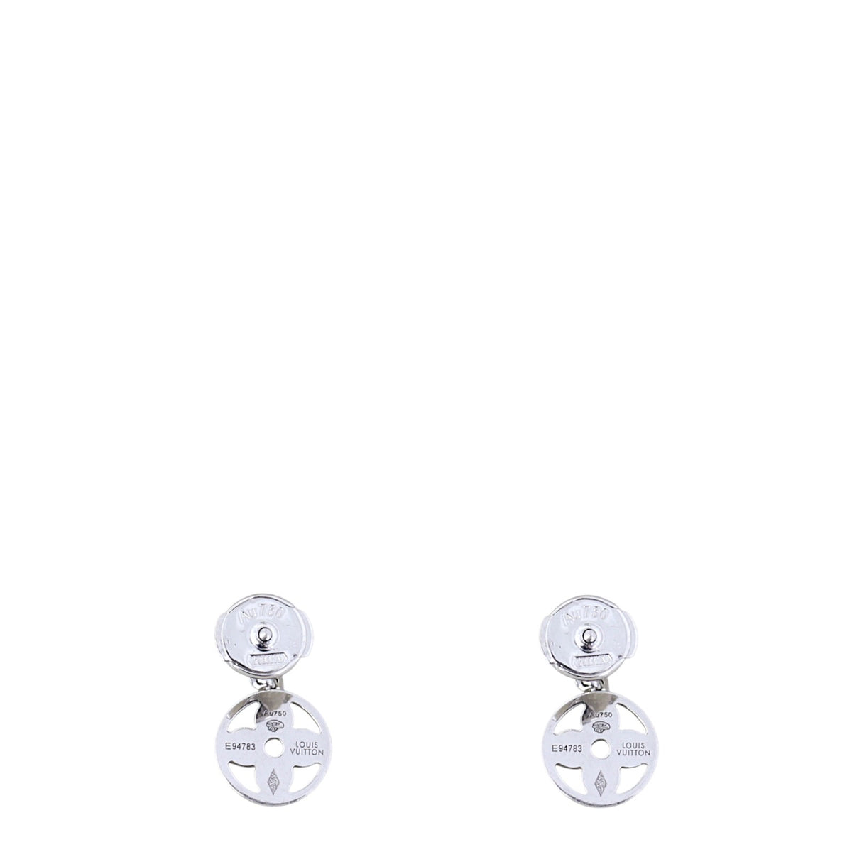 Louis Vuitton Idylle Blossom Diamond 18k White Gold Stud Earrings