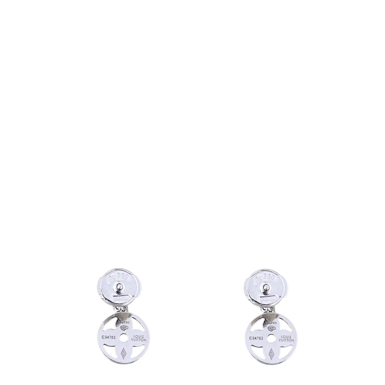 Louis Vuitton Idylle Blossom Diamond 18k White Gold Stud Earrings