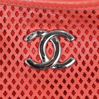 Chanel Perforated Tote (coral) Hardware