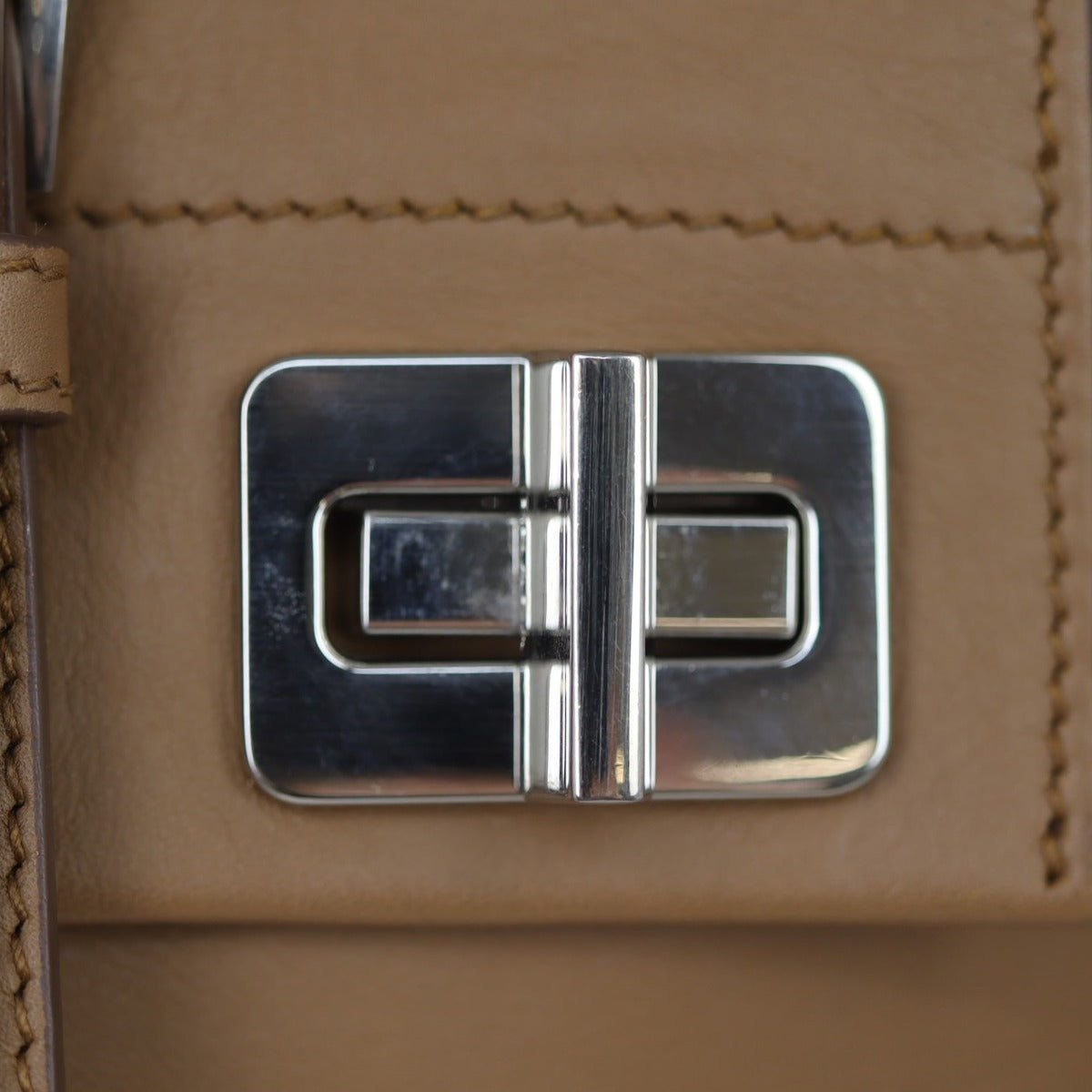 Prada City Calf Flap Satchel Hardware