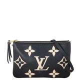 Louis Vuitton Double Zip Pochette Monogram Empreinte Giant Bicolour